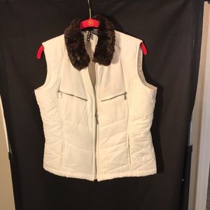 New Directions ladies PL insulated white vest